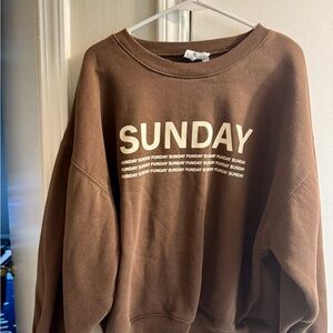 Princess Polly Chocolate Brown Sweatshirt